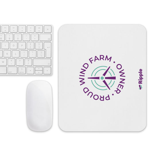 Proud wind farm owner mouse pad
