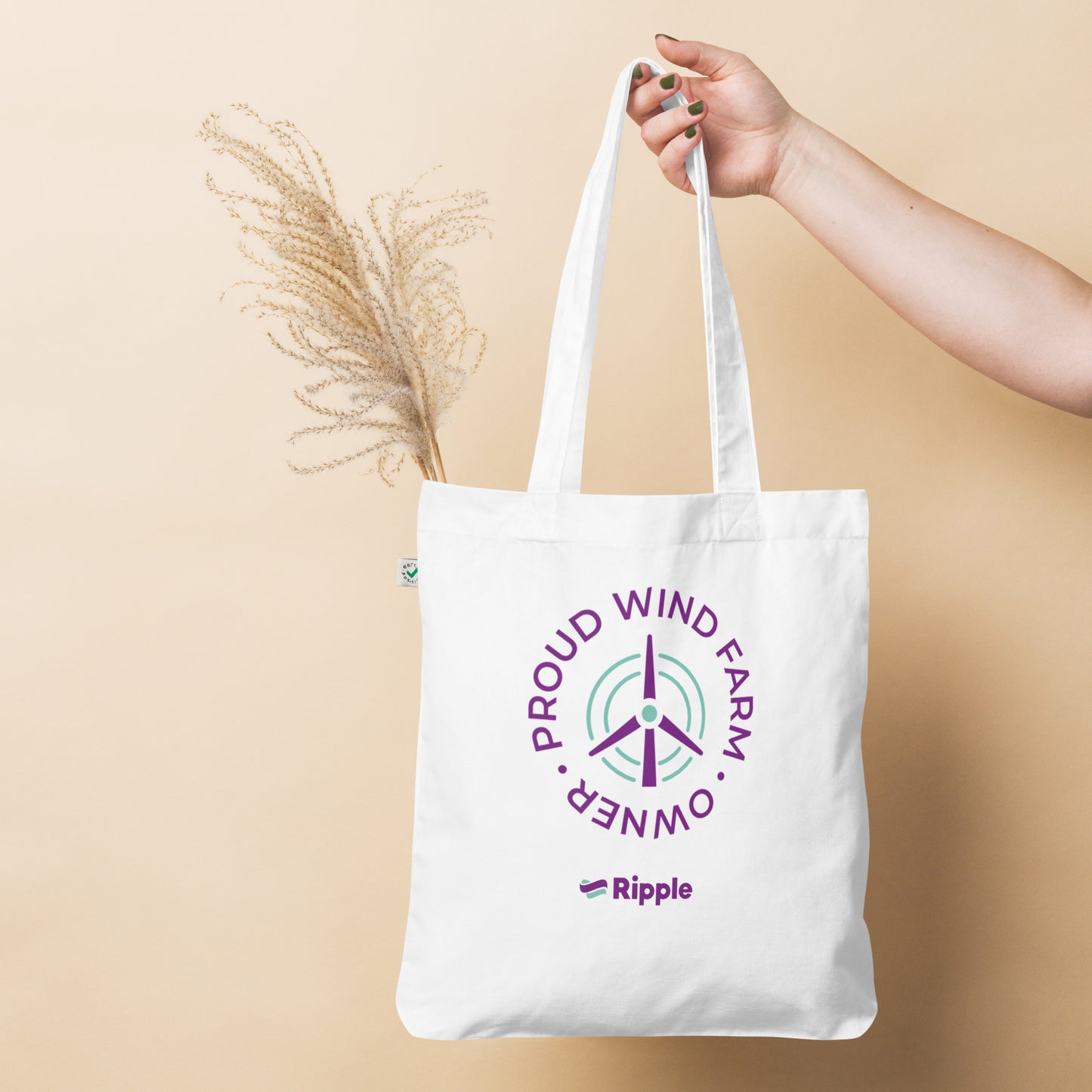 Proud wind farm owner organic tote bag