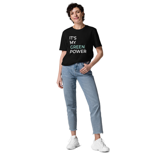 'It's my green power' unisex t-shirt black