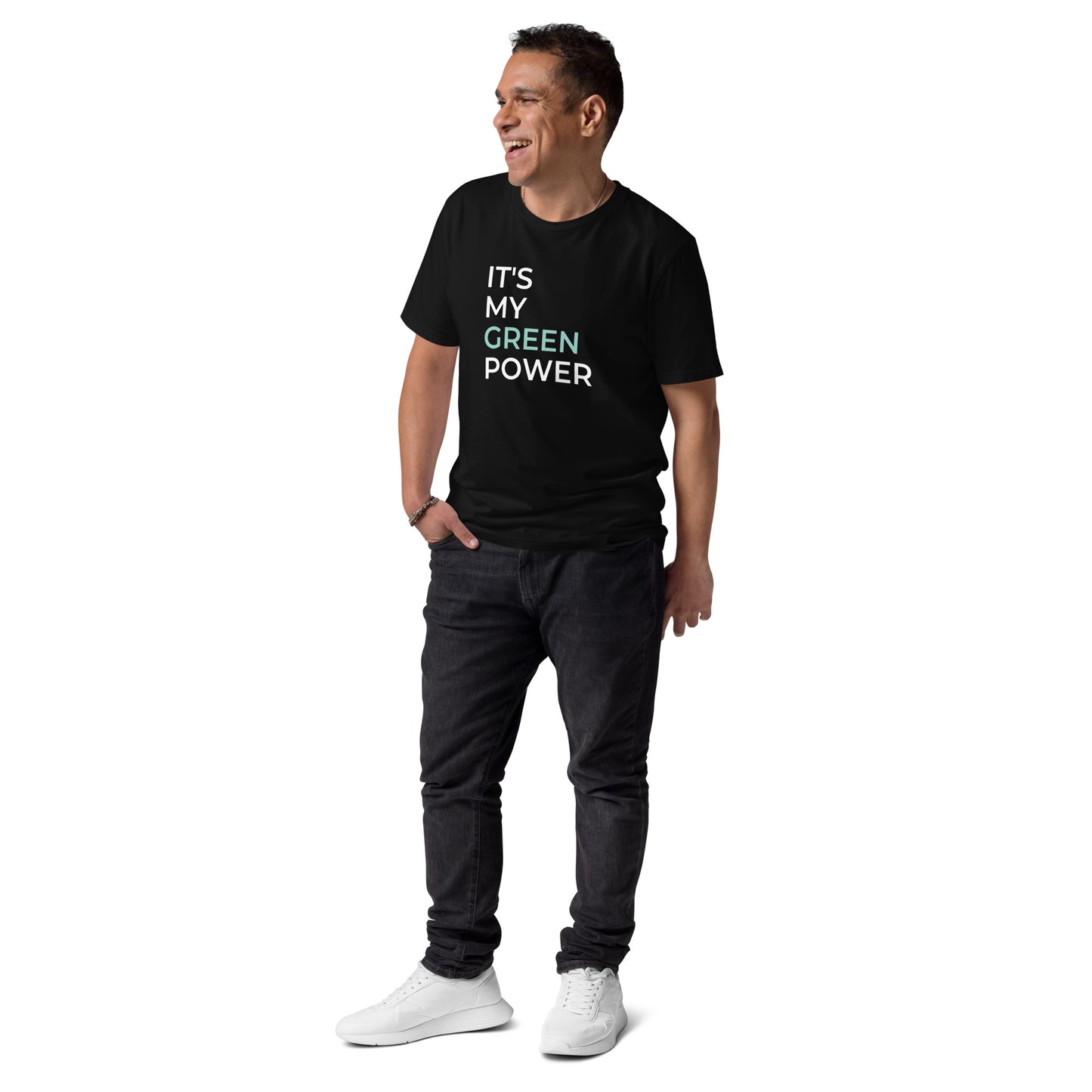 'It's my green power' unisex t-shirt black